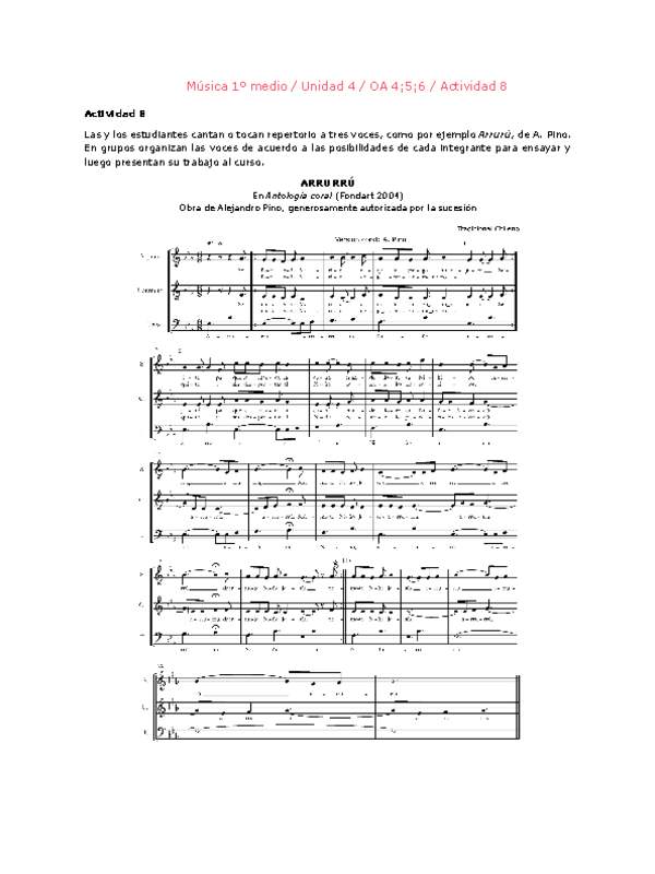 Artes Musicales 1 medio-Unidad 4-OA4;5;6-Actividad 8