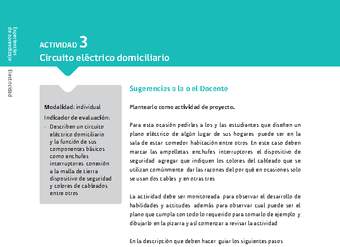 Sugerencia para el profesor: Actividad 3. Circuito eléctrico domiciliario