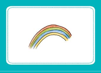 Tarjeta para imprimir o proyectar: There is a rainbow