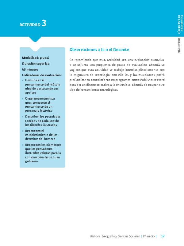 Sugerencia para el profesor: Actividad 3