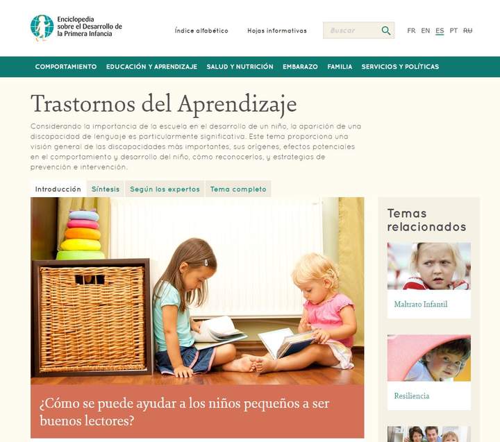 Trastornos del aprendizaje - Enciclopedia Infantes