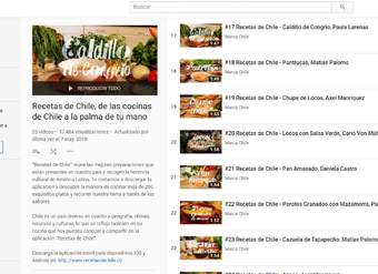 Recetas de Chile, canal YouTube
