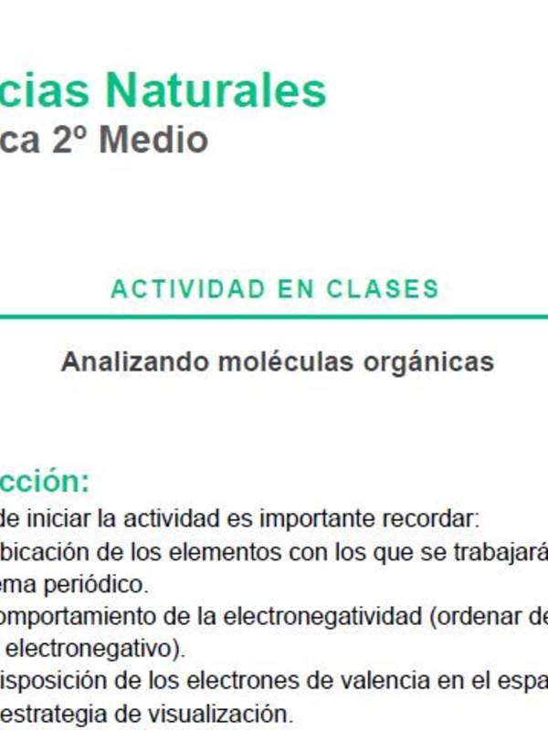 Analizando Moléculas Orgánicas