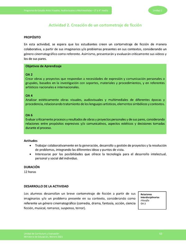 Actividad 2: Creación de un cortometraje de ficción