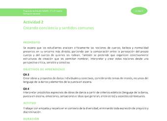 Actividad 2: Creando consciencia y sentidos comunes