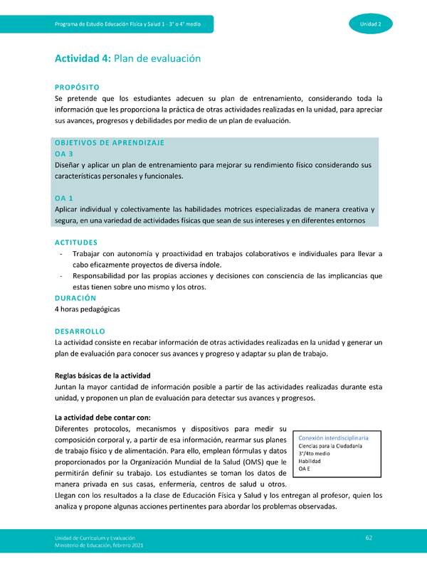 Actividad 4: Plan de evaluación