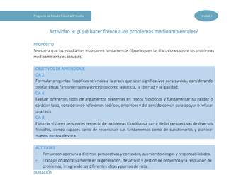 Actividad 3: ¿Qué hacer frente a los problemas medioambientales?
