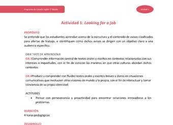 Actividad 1: Looking for a job