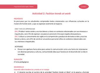 Actividad 2: Fashion trends at work