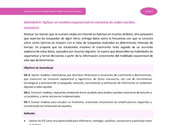 Actividad 4: Aplicar un modelo exponencial en contexto de redes sociales