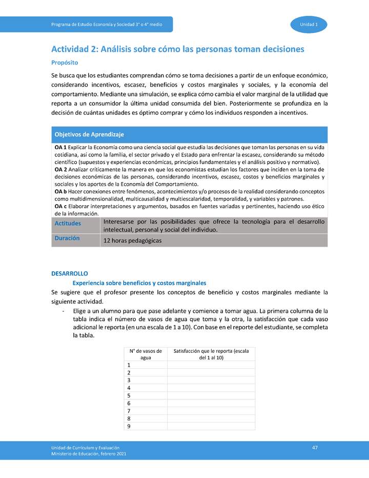 Actividad 2: Análisis sobre cómo las personas toman decisiones