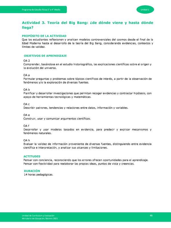 Actividad 3 - Teoría del Big Bang: ¿De dónde viene y hasta dónde llega?