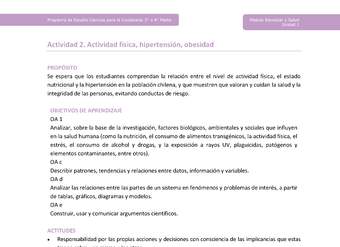 Actividad 2: Actividad física, hipertensión, obesidad