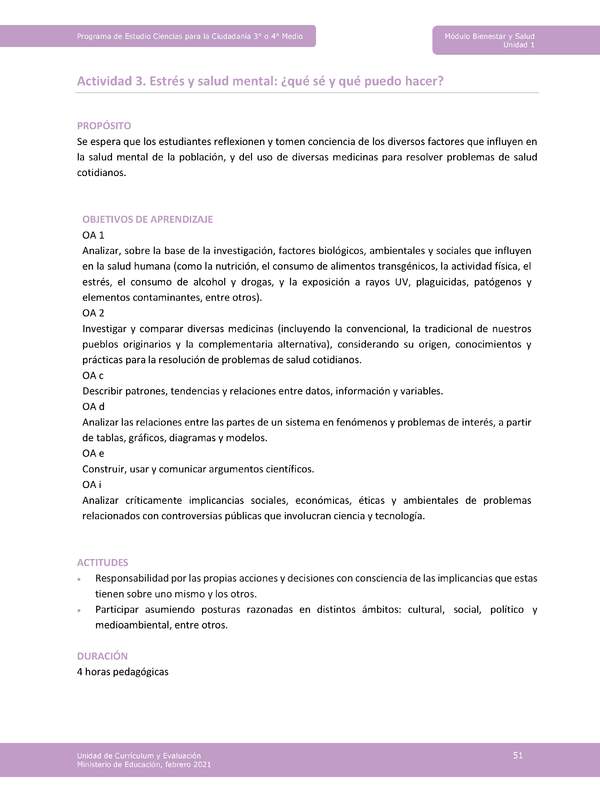 Actividad 3: Estrés y salud mental: ¿qué sé y qué puedo hacer?