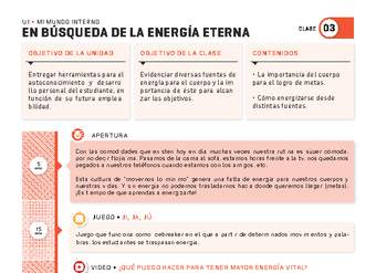 Guía 3. Mi mundo interno. En búqueda de la energía eterna