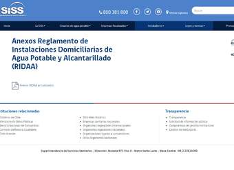 Anexos Reglamento de Instalaciones Domiciliarias de Agua Potable y Alcantarillado (RIDAA)