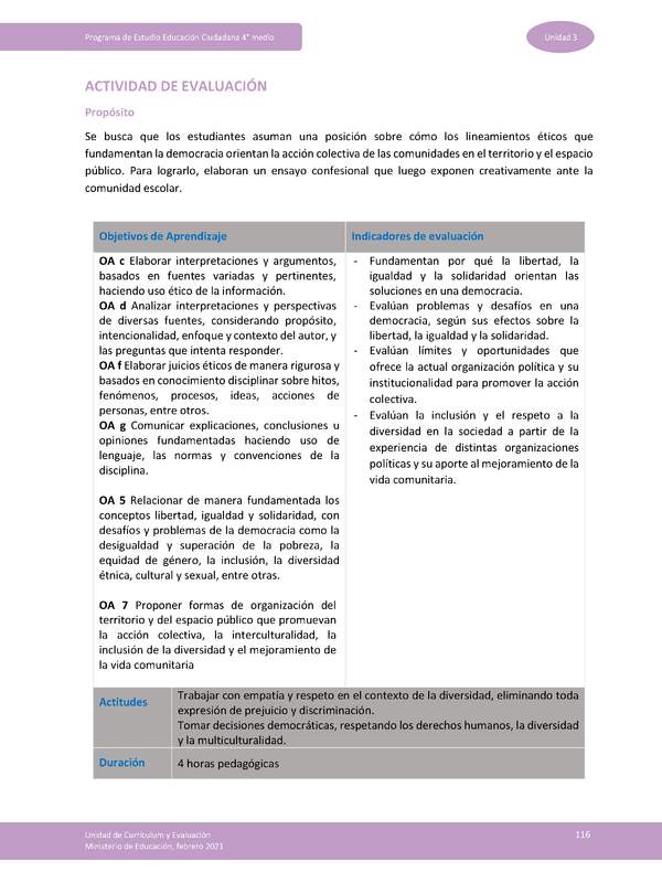 Actividad de evaluación Unidad 3