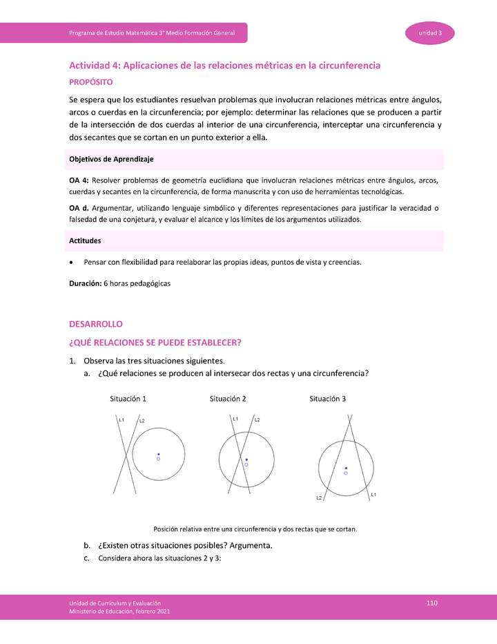 Actividad 4: Aplicaciones de las relaciones métricas en la circunferencia