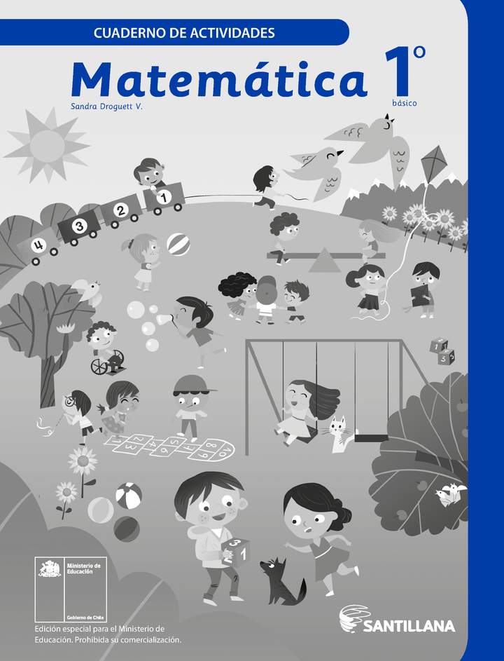 Matemática 1° Básico, Cuaderno de Actividades - Fragmento de muestra