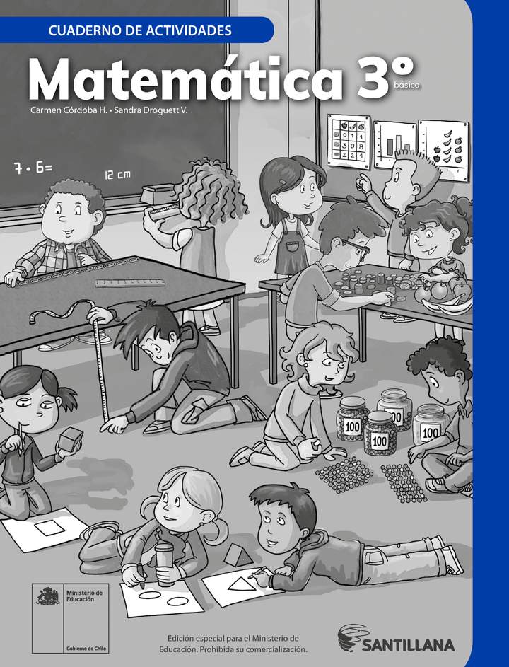 Matemática 3° Básico, Cuaderno de actividades - Fragmento de muestra