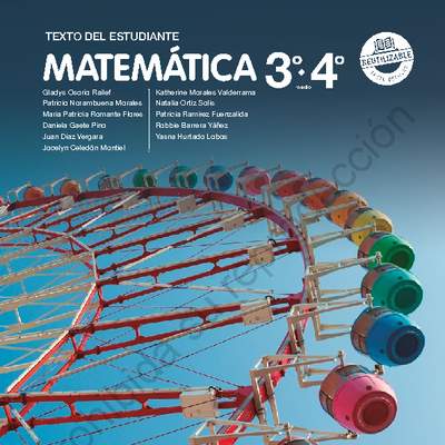 Matemática 3º y 4° medio. Texto del estudiante