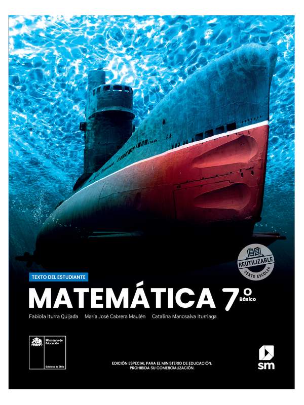 Matemática 7º Básico, Texto del estudiante - Portada Texto