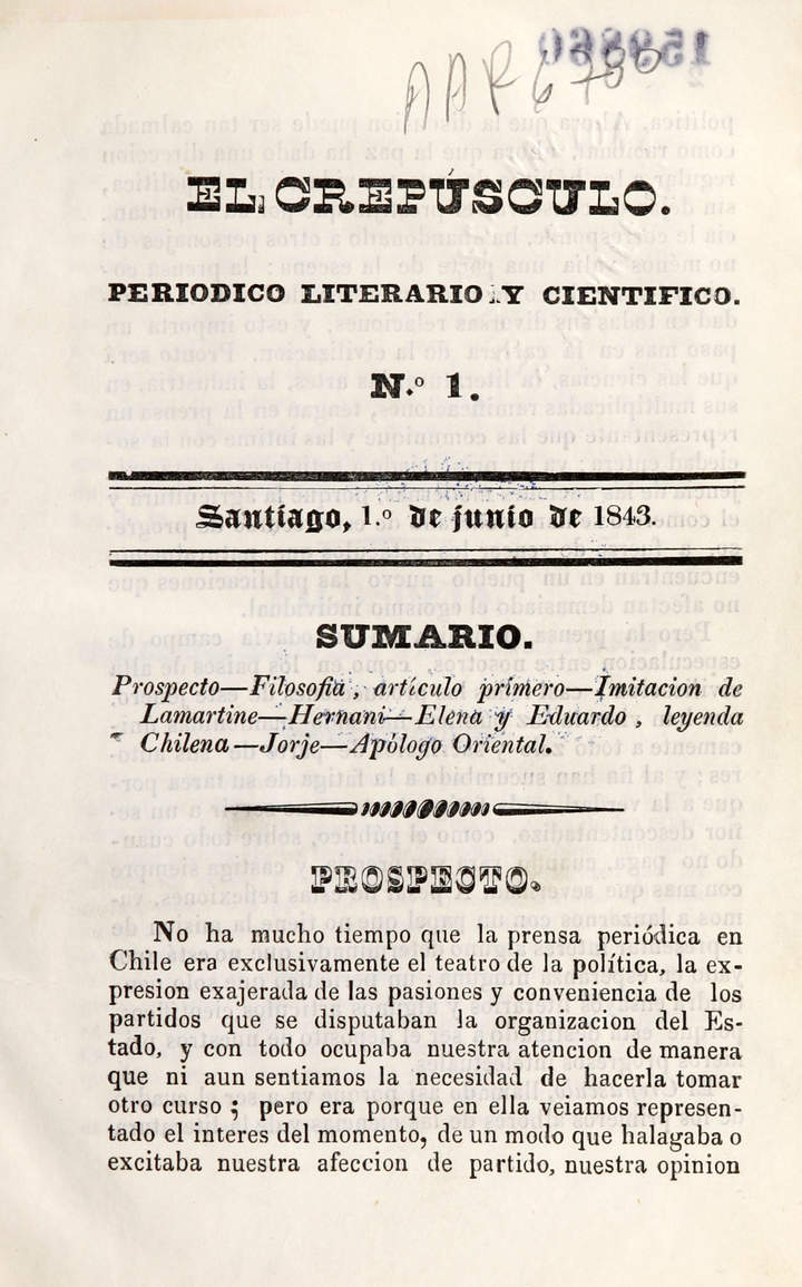 El Crepúsculo (1843-1844)