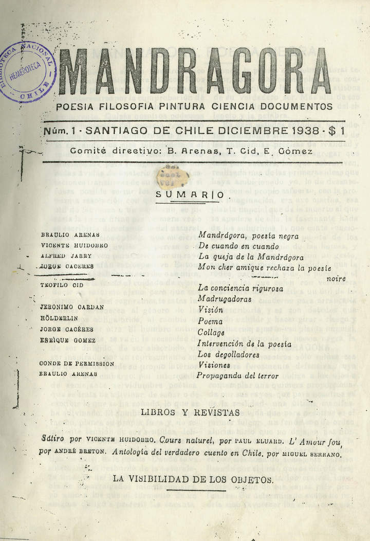 Revista Mandrágora (1938-1941) Revista Mandrágora (1938-1941)