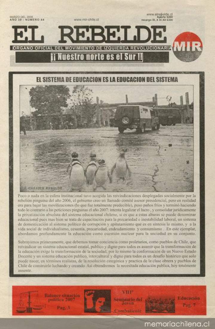 El Movimiento de Izquierda Revolucionaria (MIR, 1965-1990) El Movimiento de Izquierda Revolucionaria (MIR, 1965-1990)