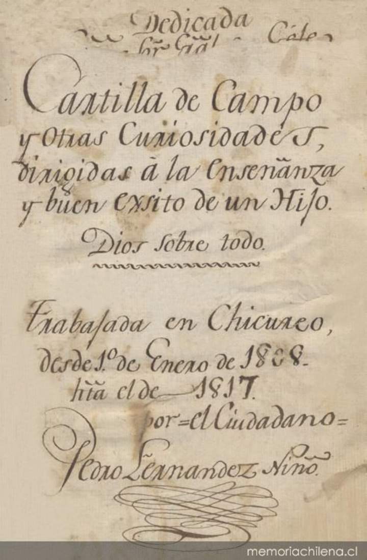 Cartilla de campo (1808-1817) Cartilla de campo (1808-1817)