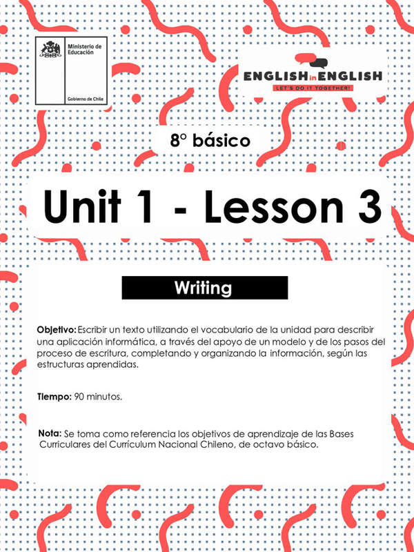 Lesson 3 Inglés 8º básico