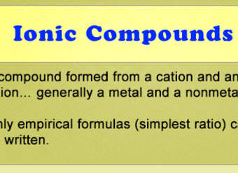 Compuestos iónicos - Tutorial de química