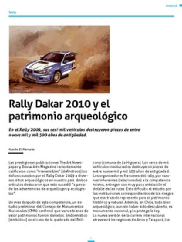 Impacto patrimonial Rally Dakar