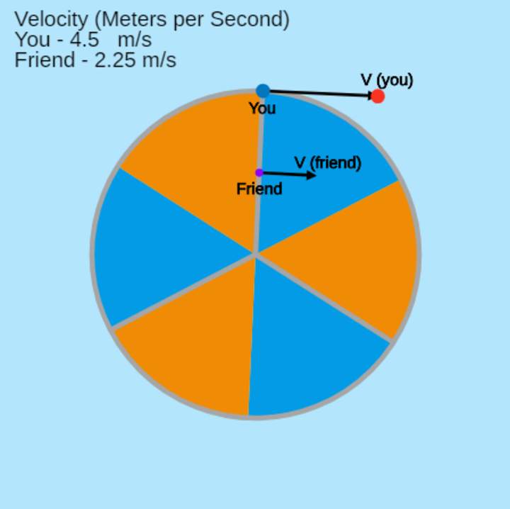 Movimiento circular: velocidad en la rotonda