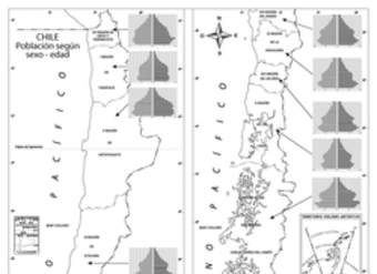 Mapa población de Chile según sexo y edad