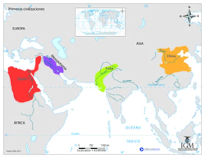 Mapa primeras civilizaciones