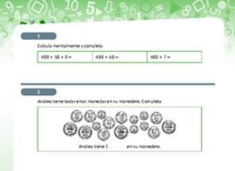 Resolución de problemas que involucra contar o usar dinero 1