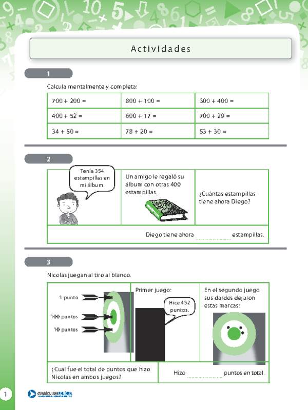 Resolución de problemas que involucra adición de números naturales de tres dígitos 3