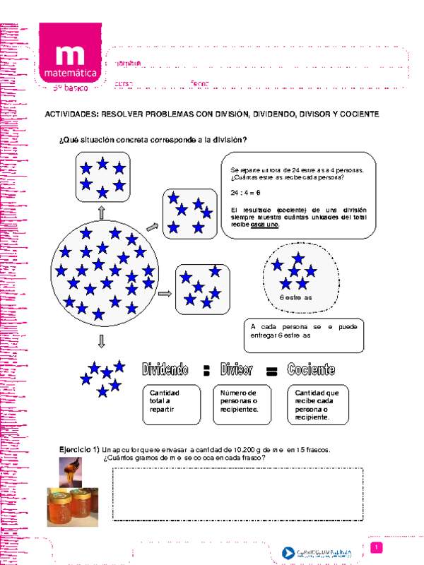 Resolver problemas con división