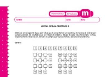 Juego: cifras cruzadas 3