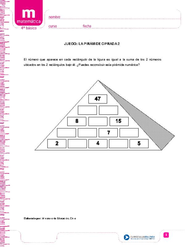 Juego: la pirámide cifrada 2