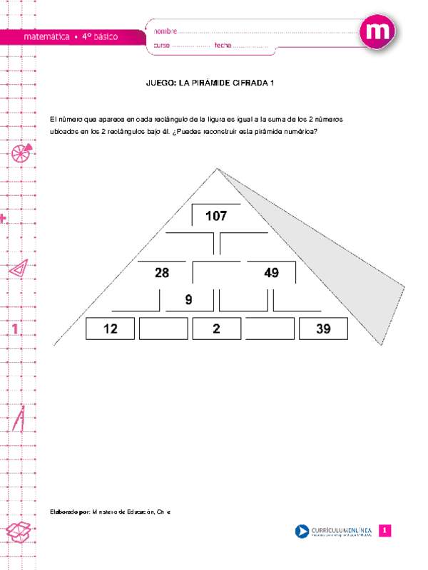 Juego: la pirámide cifrada 1