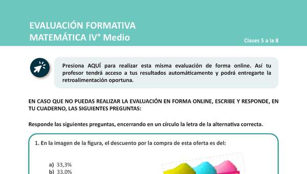 Evaluación Matemáticas 4° medio BC Unidad priorizada: Semana 2