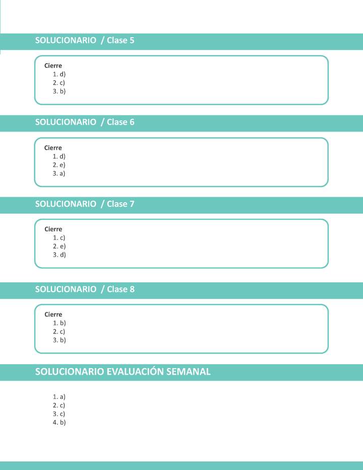 Solucionario Matemáticas 4° medio BC Unidad priorizada: Semana 2