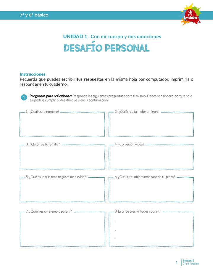 DESAFÍO PERSONAL