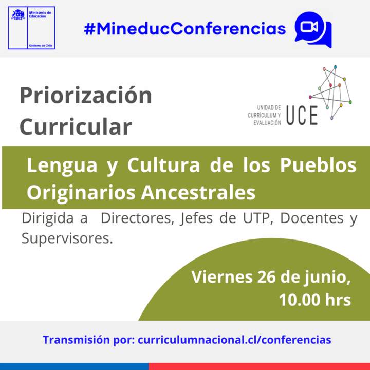 Priorización Curricular Lengua y Cultura de los Pueblos Originarios Ancestrales