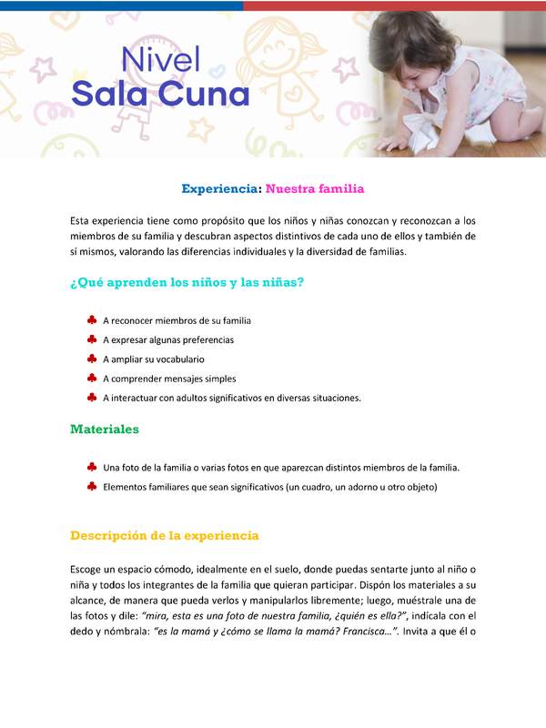 Experiencia Educativa: Nuestra Familia