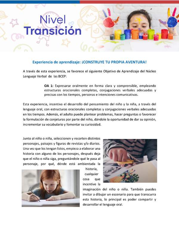 Experiencia Educativa: Construye tu propia aventura