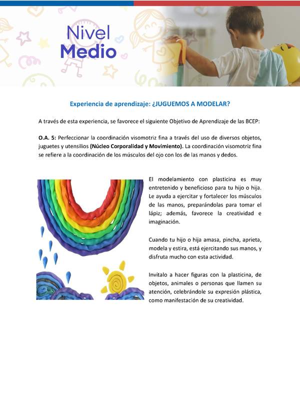 Experiencia educativa: Juguemos a modelar