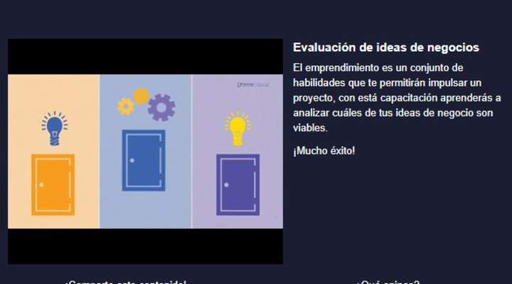 Curso: Evaluación de ideas de negocio